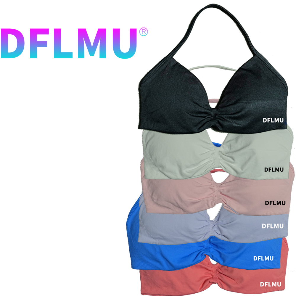 Sports Bra Racerback - DFLMU Women Halter Sports Bra Push