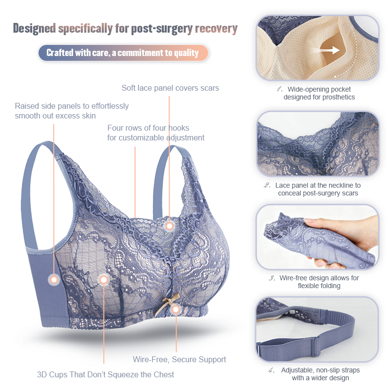 Post breast surgery bra, power - Mastectomy Bra Pocket 리뷰 및 가격