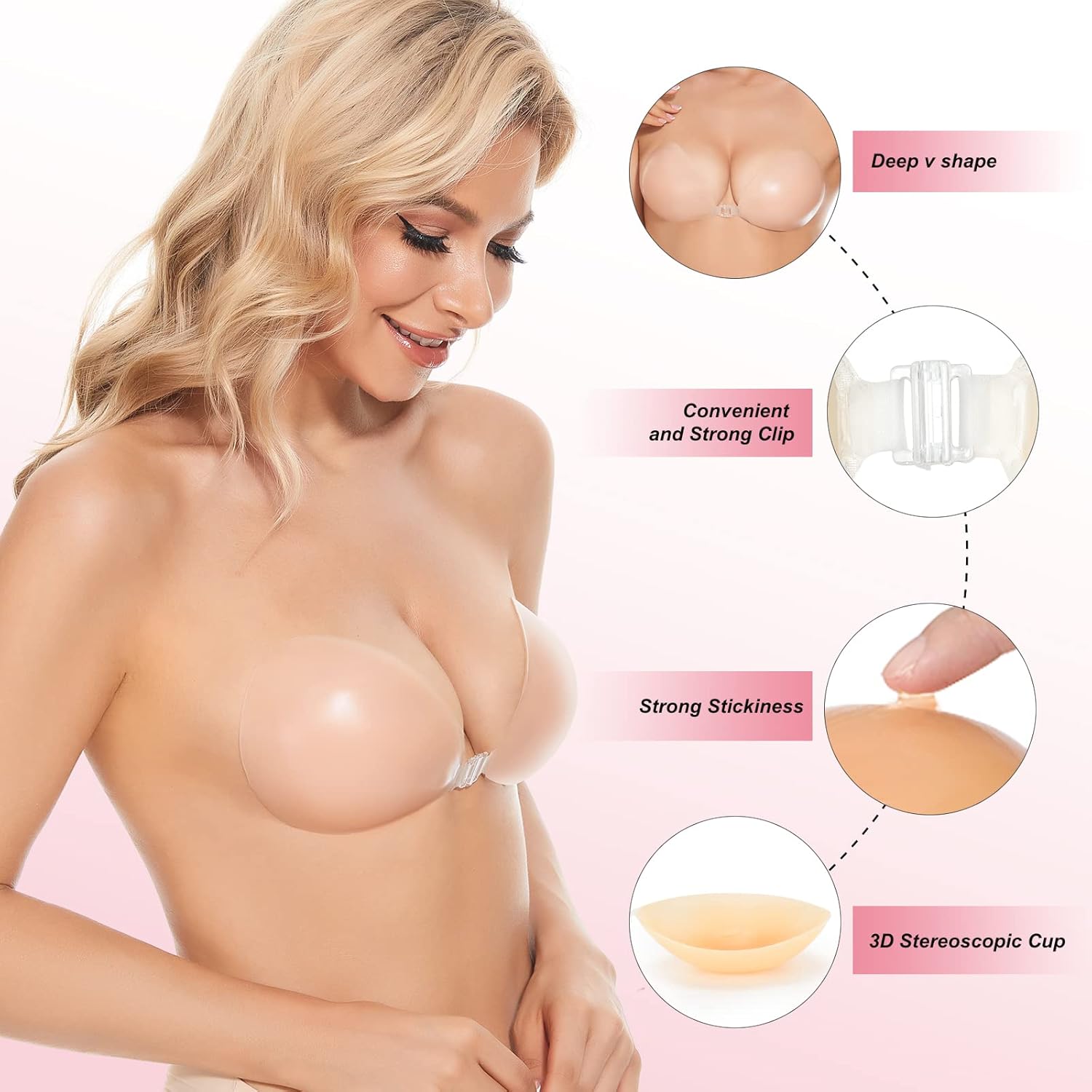 Sticky Bra Push Up Adhesive Br - Push Up Bra Silicone 리뷰 및 가격