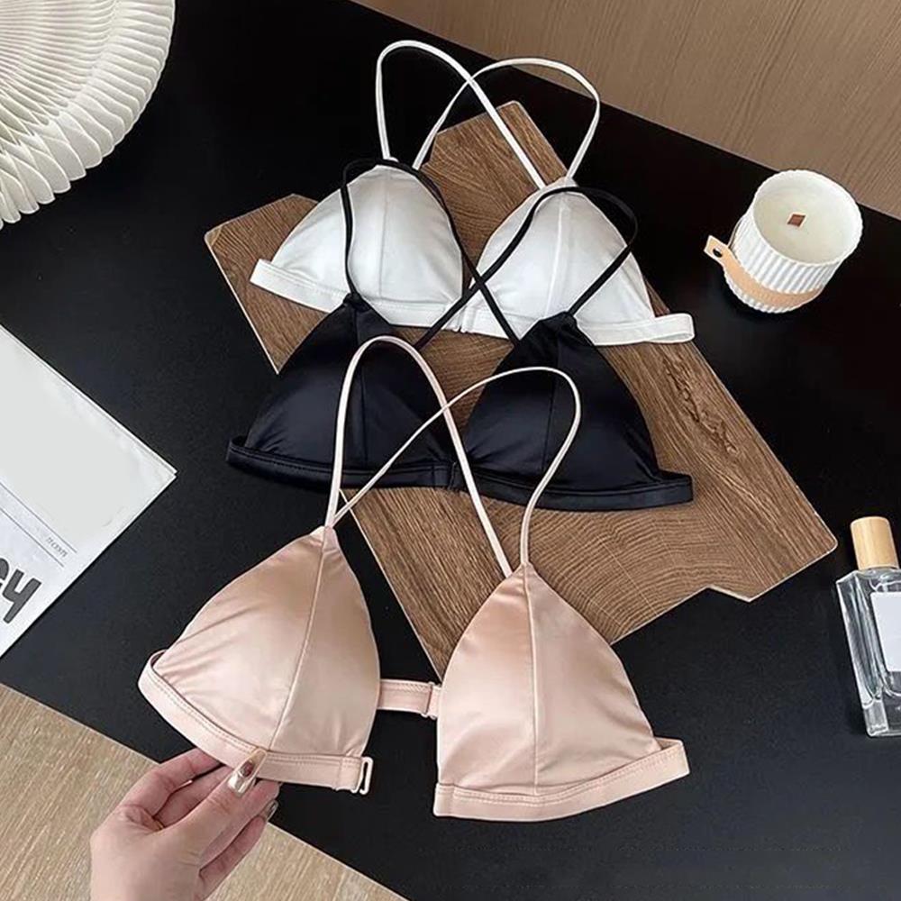 Sexy Satin Front Closure Bras  - Underwire Bra Padded 리뷰 및 가격