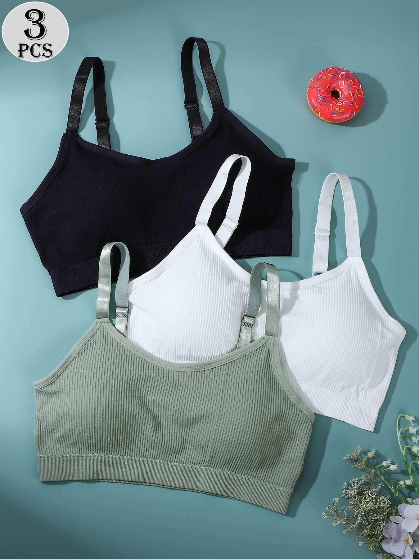 3-Pack - Women's Sports Bra -  - Underwire Bra Padded 리뷰 및 가격