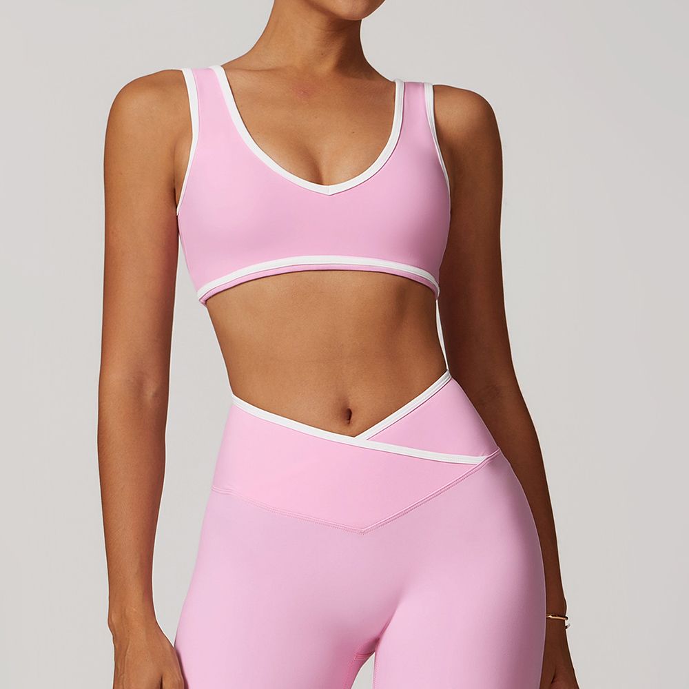 V-Neck Sports Bra Women Top Pu - Plunge Bra Push Up 리뷰 및 가격