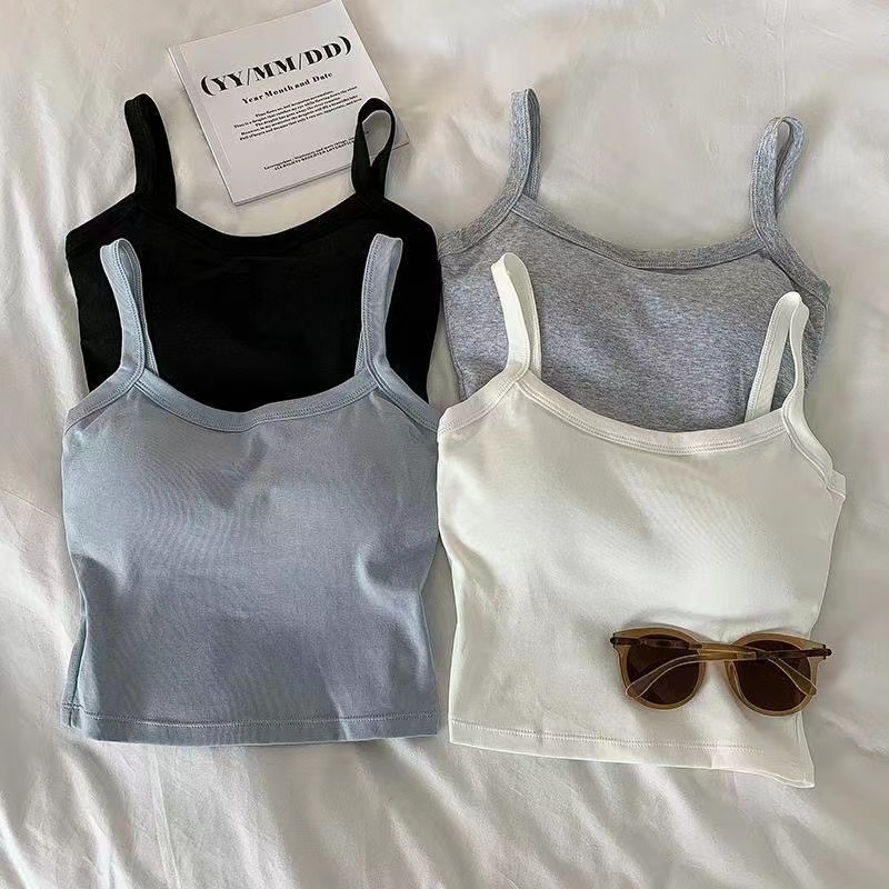 Crop Top Women Sexy Sleeveless - T Shirt Bra Seamless 리뷰 및 가격