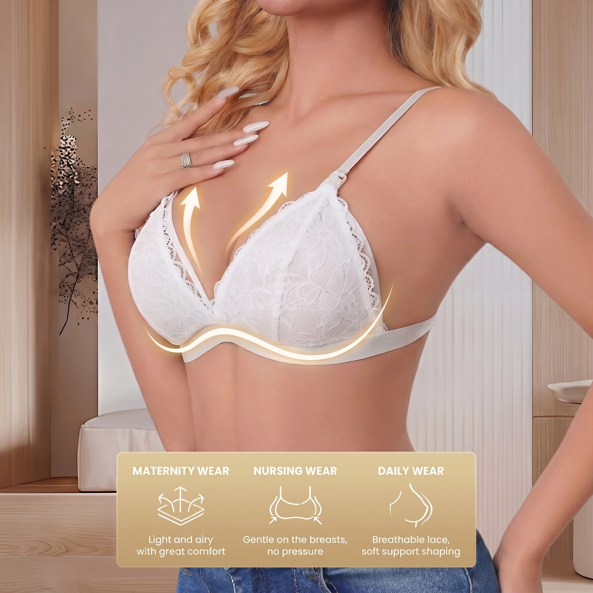 Women's White Lace Maternity N - Nursing Bra Clip 리뷰 및 가격