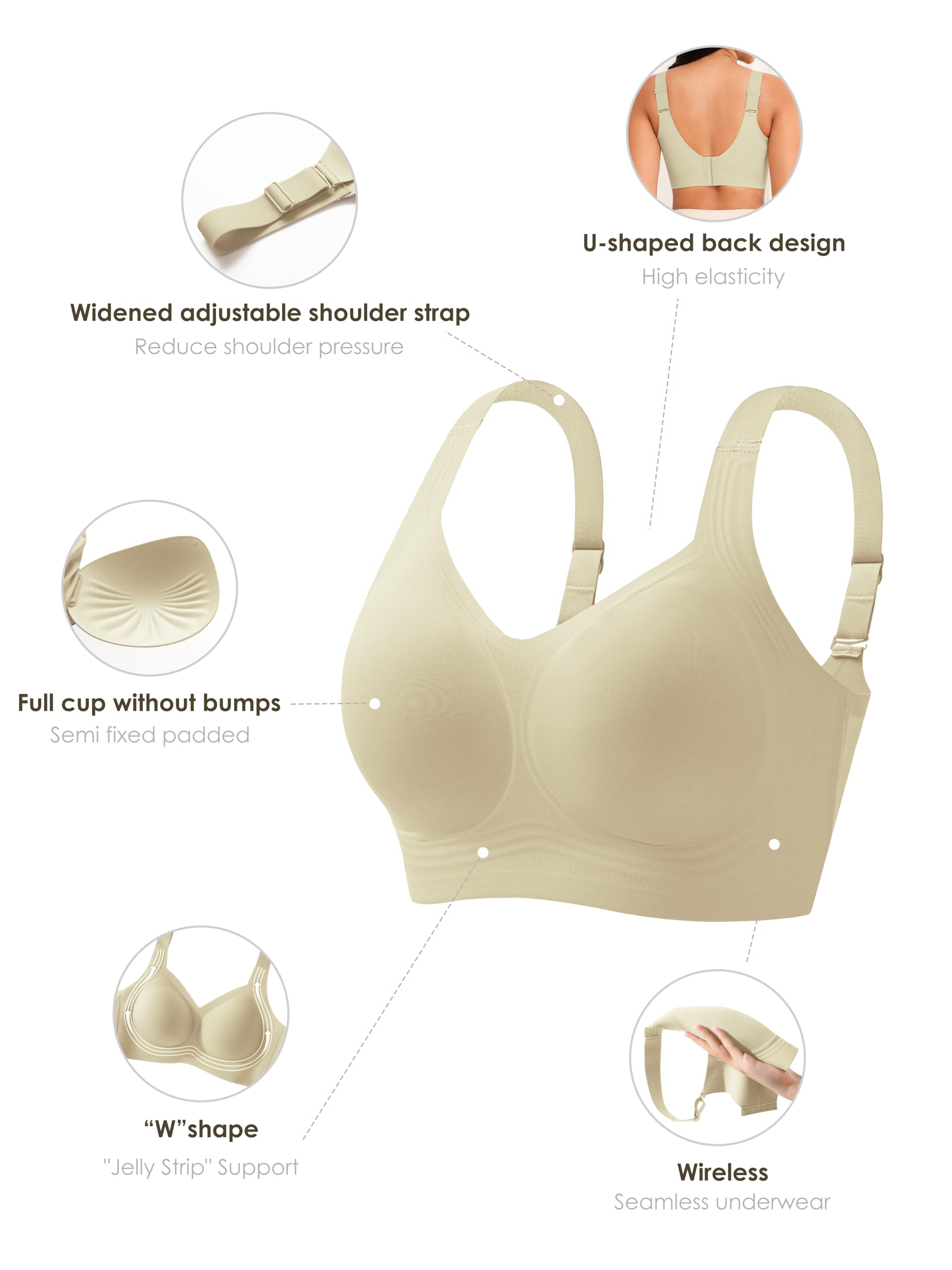 Women Wirefree Bras for Women  - Full Coverage Bra 리뷰 및 가격