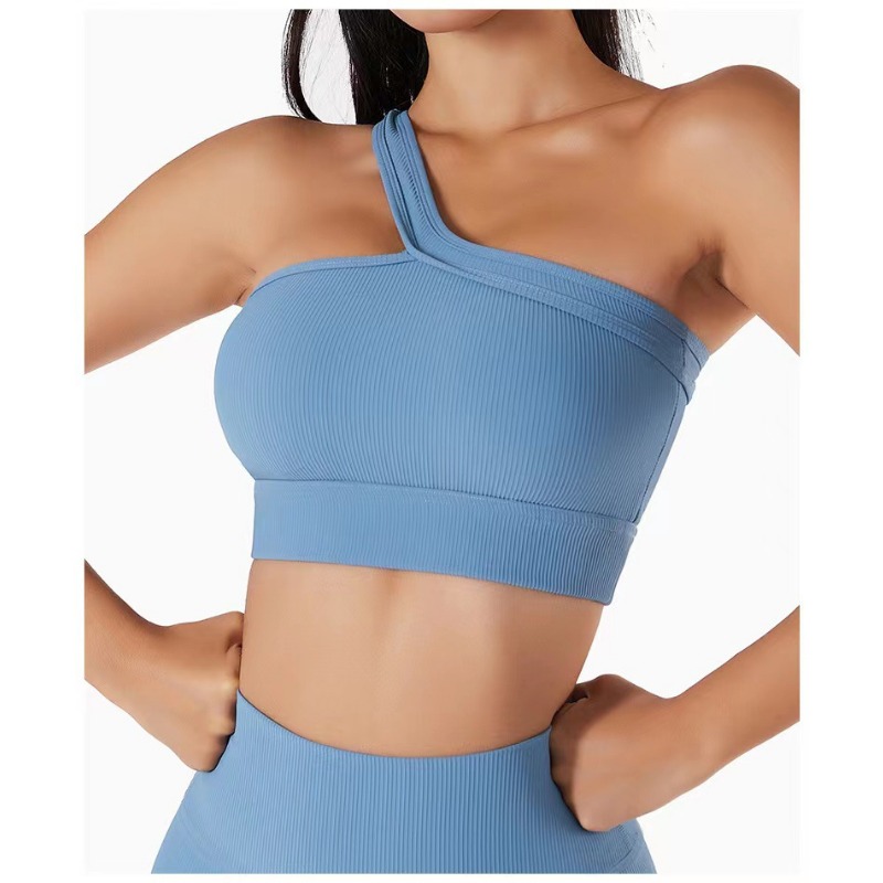 Women Single Shoulder Sexy Yog - T Shirt Bra Seamless 리뷰 및 가격