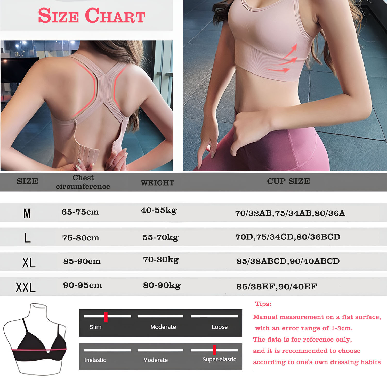 Women's Cross Back Sports Bra  - Full Coverage Bra 리뷰 및 가격