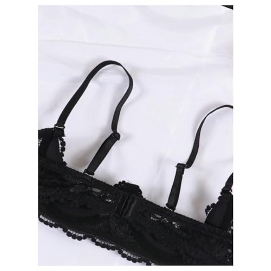 OYOANGLE Women's 1/4 Cup Lace  - Demi Bra Balconette 리뷰 및 가격