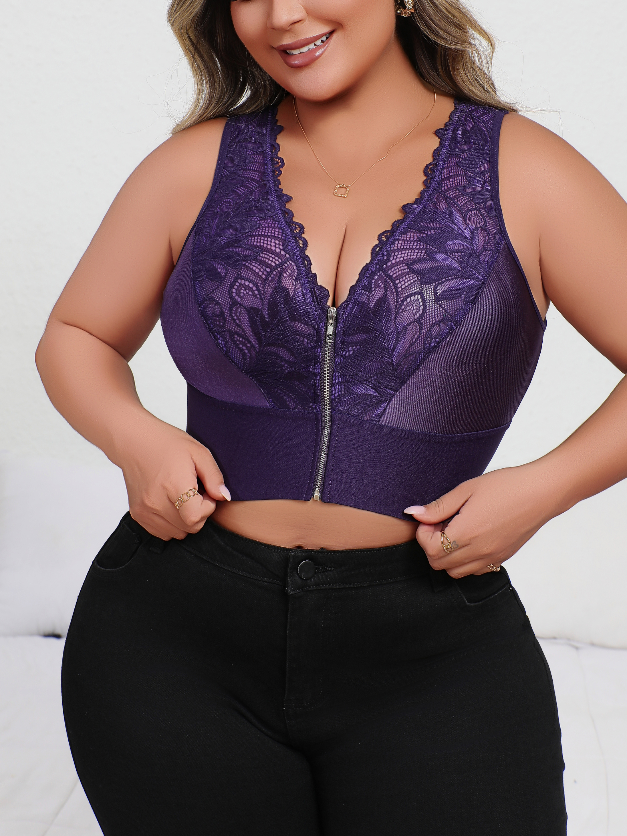 New Arrival Plus Size Sexy Pur - Plunge Bra Push Up 리뷰 및 가격
