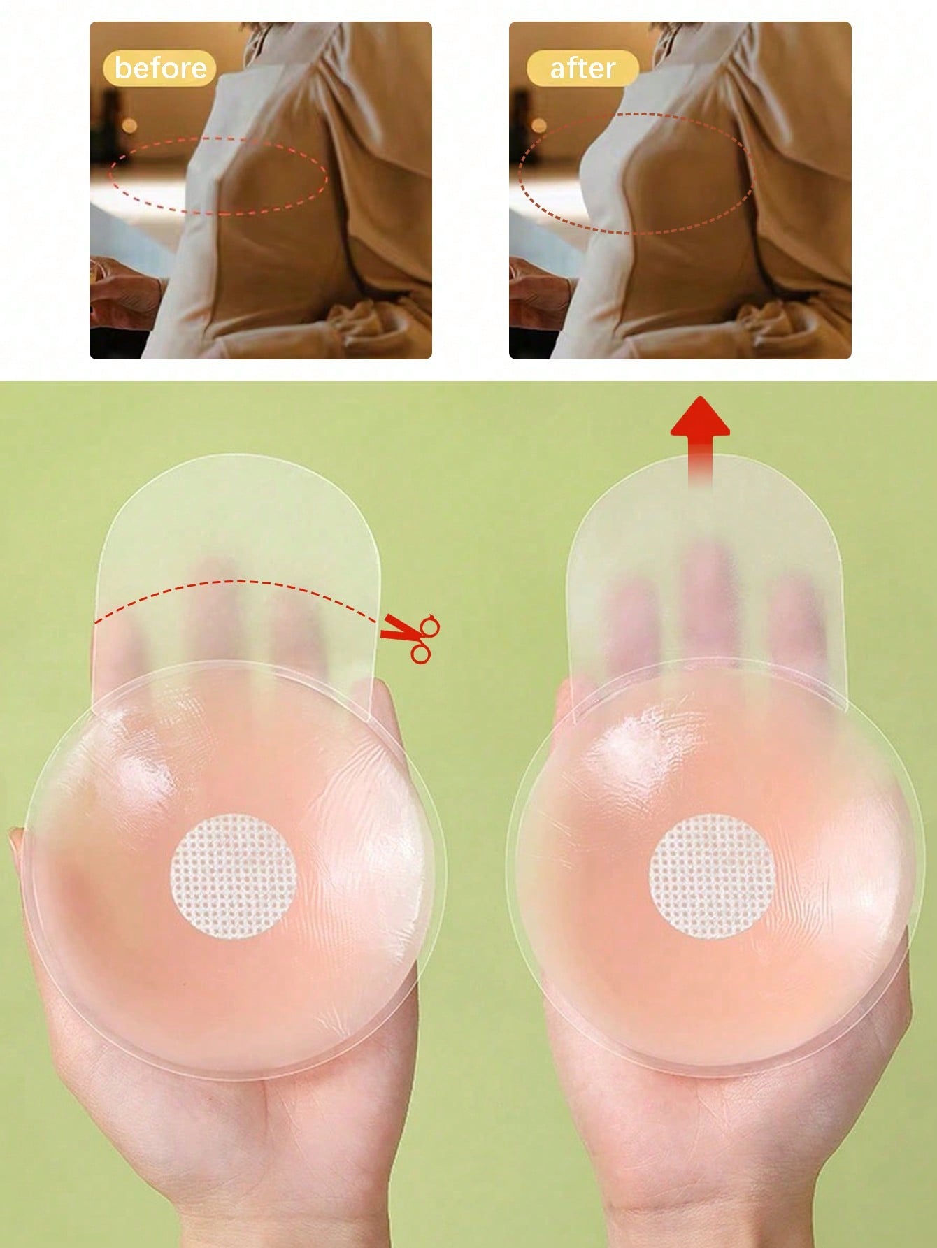 6.5cm Invisible Silicone Breas - Push Up Bra Silicone 리뷰 및 가격