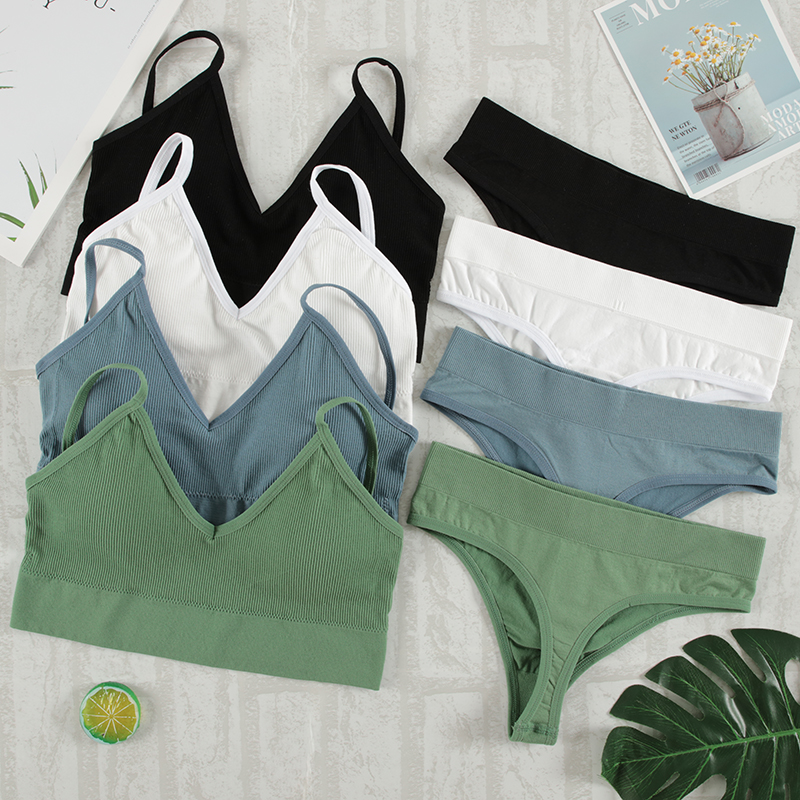 CHRLEISURE Women Underwear Set - T Shirt Bra Seamless 리뷰 및 가격
