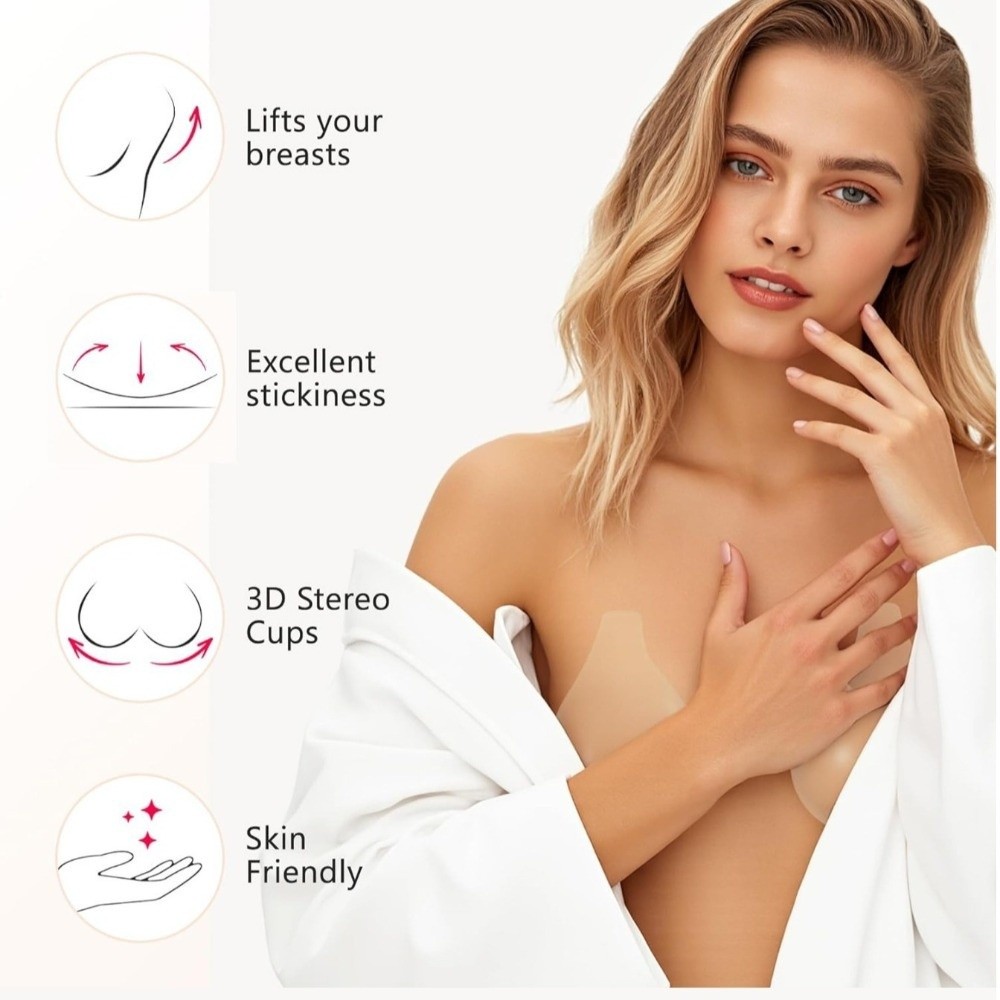 Seamless Silicone Nipple Cover - Full Coverage Bra 리뷰 및 가격