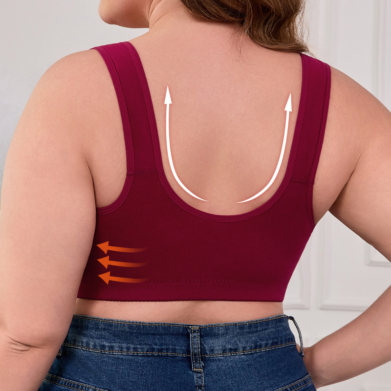 XL-7XL Plus Size Front Buckle  - Wirefree Bra Comfort 리뷰 및 가격